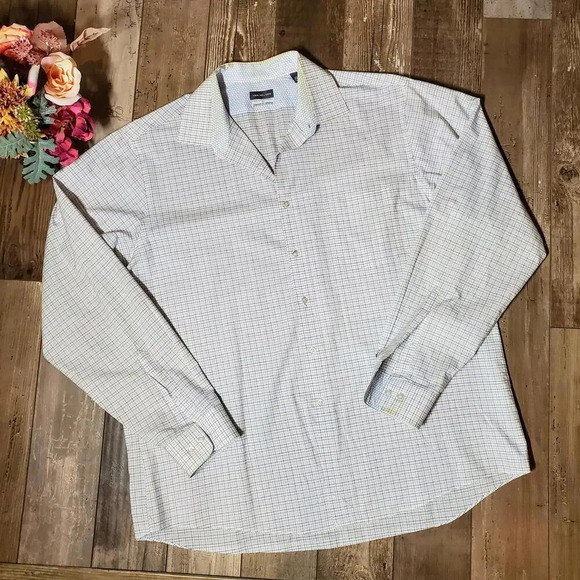 Van Heusen Air Regular Fit Stretch Men's Dress Shirt Size 17 1/2 36/37 - Picture 1 of 12